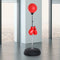HOMCOM Boksset met verstelbare Punchingball, inclusief bokshandschoenen, 126-144cm, Rood