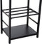HOMCOM Brandhoutstandaard houtgereedschap brandhoutrek brandhoutopslag 2 lagen zwart 820-143