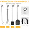 HOMCOM Brandhoutstandaard houtgereedschap brandhoutrek brandhoutopslag 2 lagen zwart 820-143