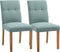 HOMCOM Eetkamerstoelen Keukenstoel met rugleuning, linnen-polyesterweefsel groen 835-455