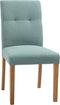 HOMCOM Eetkamerstoelen Keukenstoel met rugleuning, linnen-polyesterweefsel groen 835-455
