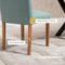 HOMCOM Eetkamerstoelen Keukenstoel met rugleuning, linnen-polyesterweefsel groen 835-455