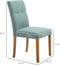 HOMCOM Eetkamerstoelen Keukenstoel met rugleuning, linnen-polyesterweefsel groen 835-455