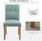 HOMCOM Eetkamerstoelen Keukenstoel met rugleuning, linnen-polyesterweefsel groen 835-455