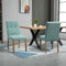HOMCOM Eetkamerstoelen Keukenstoel met rugleuning, linnen-polyesterweefsel groen 835-455