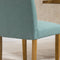 HOMCOM Eetkamerstoelen Keukenstoel met rugleuning, linnen-polyesterweefsel groen 835-455