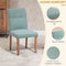 HOMCOM Eetkamerstoelen Keukenstoel met rugleuning, linnen-polyesterweefsel groen 835-455