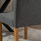 HOMCOM Eetkamerstoelen Keukenstoel met rugleuning, linnen-polyesterweefsel groen 835-455