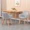 Homcom eetkamerstoelen set van 2 - grijs - 54L x 57B x 80H cm