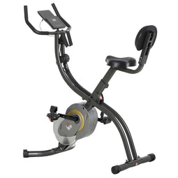 HOMCOM hometrainer, 2-in-1 fietstrainer, 6 kg vliegwiel hometrainer met instelbare magnetische weers