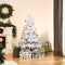 HOMCOM Kerstboom kerstboom kerstboom 150 / 180 cm PVC 680 punten incl. decoratie wit 02-0351