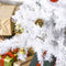 HOMCOM Kerstboom kerstboom kerstboom 150 / 180 cm PVC 680 punten incl. decoratie wit 02-0351