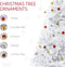 HOMCOM Kerstboom kerstboom kerstboom 150 / 180 cm PVC 680 punten incl. decoratie wit 02-0351