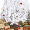 HOMCOM Kerstboom kerstboom kerstboom 150 / 180 cm PVC 680 punten incl. decoratie wit 02-0351