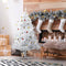 HOMCOM Kerstboom kerstboom kerstboom 150 / 180 cm PVC 680 punten incl. decoratie wit 02-0351