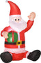 HOMCOM Kerstdecoratie ventilator zelfopblaasbare kerstman Santa Claus led 844-166