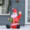 HOMCOM Kerstdecoratie ventilator zelfopblaasbare kerstman Santa Claus led 844-166