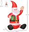 HOMCOM Kerstdecoratie ventilator zelfopblaasbare kerstman Santa Claus led 844-166