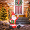 HOMCOM Kerstdecoratie ventilator zelfopblaasbare kerstman Santa Claus led 844-166