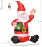 HOMCOM Kerstdecoratie ventilator zelfopblaasbare kerstman Santa Claus led 844-166