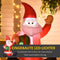 HOMCOM Kerstdecoratie ventilator zelfopblaasbare kerstman Santa Claus led 844-166