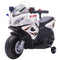 HOMCOM kinderen politie elektrische motorfiets politie motorfiets elektrische auto kinderwagen voor