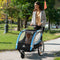 HOMCOM Kinderfahrradanhänger mit Aufbewahrungstasche 440-026