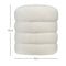 HOMCOM Kruk, rond, Teddyfleece, Metalen frame, tot 120kg, Φ40x45H cm, Crèmewit