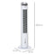 HOMCOM Luchtkoeler - 60 W - Kunststof - Tot 20 m² - Ø30 x 100,8 cm - Wit