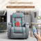HOMCOM Massagestoel met Wip-, Lig- & Verwarmingsfunctie, Timer, 5 Modi, Draaibaar, Lichtgrijs