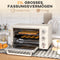 HOMCOM Minioven, 3 Kookmodi, tot 230° C, 1400W, met Accessoires, 46x38,5x29cm, Crème