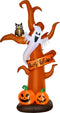 HOMCOM Opblaasbare Halloween boomspook met LED modules voor in de tuin polyester bruin 844-396V90