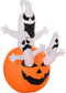 HOMCOM Opblaasbare halloween decoratie opblaasfiguur LED-verlichting boom heksen kat pompoen 830-122