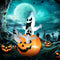 HOMCOM Opblaasbare halloween decoratie opblaasfiguur LED-verlichting boom heksen kat pompoen 830-122