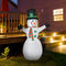 HOMCOM Opblaasbare sneeuwpop met 2 lichtmodules 844-168V90
