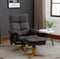 HOMCOM Relaxstoel met Massagefunctie - Inclusief Voetenbank - Kunstleer - 80 x 86 x 99 cm - Bruin