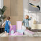 HOMCOM Schuimblokken voor kinderen, stimuleert creativiteit, kunstleer, 40x40x20 cm, Meerkleurig, 1-