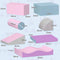 HOMCOM Schuimblokken voor kinderen, stimuleert creativiteit, kunstleer, 40x40x20 cm, Meerkleurig, 1-