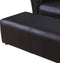 HOMdotCOM Kinderbank/sofa met voetenbank PVC zwart