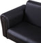 HOMdotCOM Kinderbank/sofa met voetenbank PVC zwart