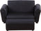 HOMdotCOM Kinderbank/sofa met voetenbank PVC zwart