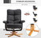 HOMdotCOM Relaxfauteuil Met Hocker En Ligfunctie - Zwart - 80x99cm