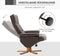 HOMdotCOM Relaxfauteuil Met Hocker En Ligfunctie - Zwart - 80x99cm