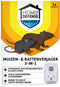 HOME DEFENSE® Ratten- en Muizenverjager - Elektromagnetisch / Ultrasone / Lichtflits - 220m2 bereik - Diervriendelijk - Muizenverjager ultrasone binnen