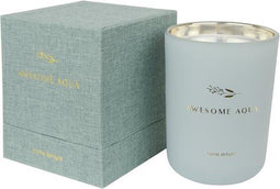 Home Delight Awesome Aqua - Geurkaars - ø8x10,5cm - Aqua