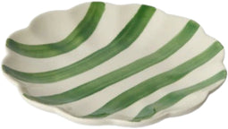 Home Delight - Bord 'Nova' (Keramiek, Ø 12.5 x 2cm, groen)