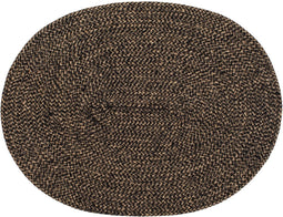 Home Delight - Placemat 'Ella' - Ovaal - Zwart - Set van 2