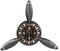 Home ESPRIT Wandklok Grijs Koper Goud Donkergrijs PVC Metalen Propeller 118 x 24 x 134 cm