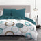 HOME LINGE PASSION Audace dekbedset - dekbed 220 x 240 cm + 2 kussenslopen 63x63 cm - Eendblauw