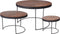Home & Styling 3-delige Bijzettafelset - teak hout tablel - mozaik design